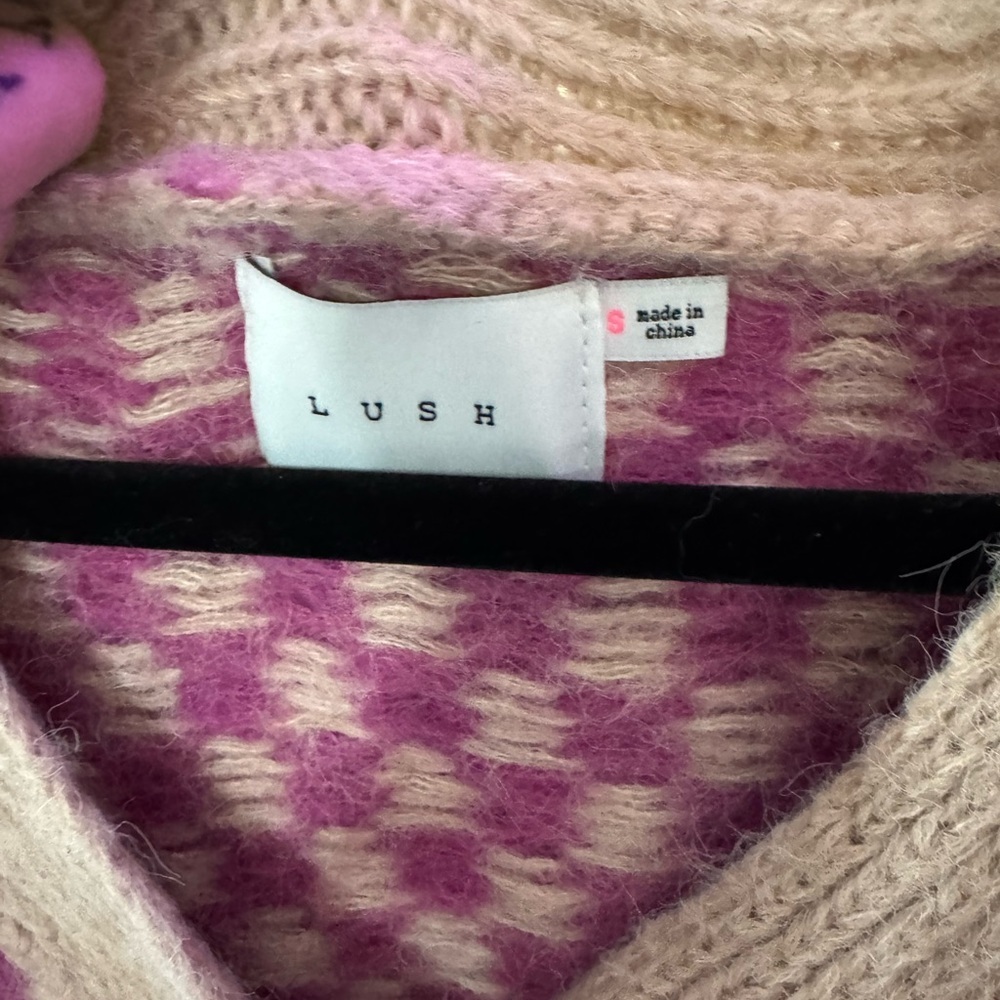 Lush cardigan stripes and checkers size small - Picture 5 of 6